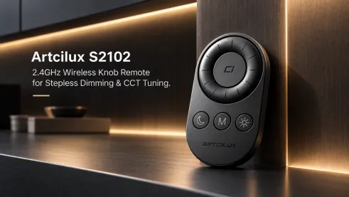 Artcilux S2102 Knob Remote | Stepless Dimming & CCT Tuning